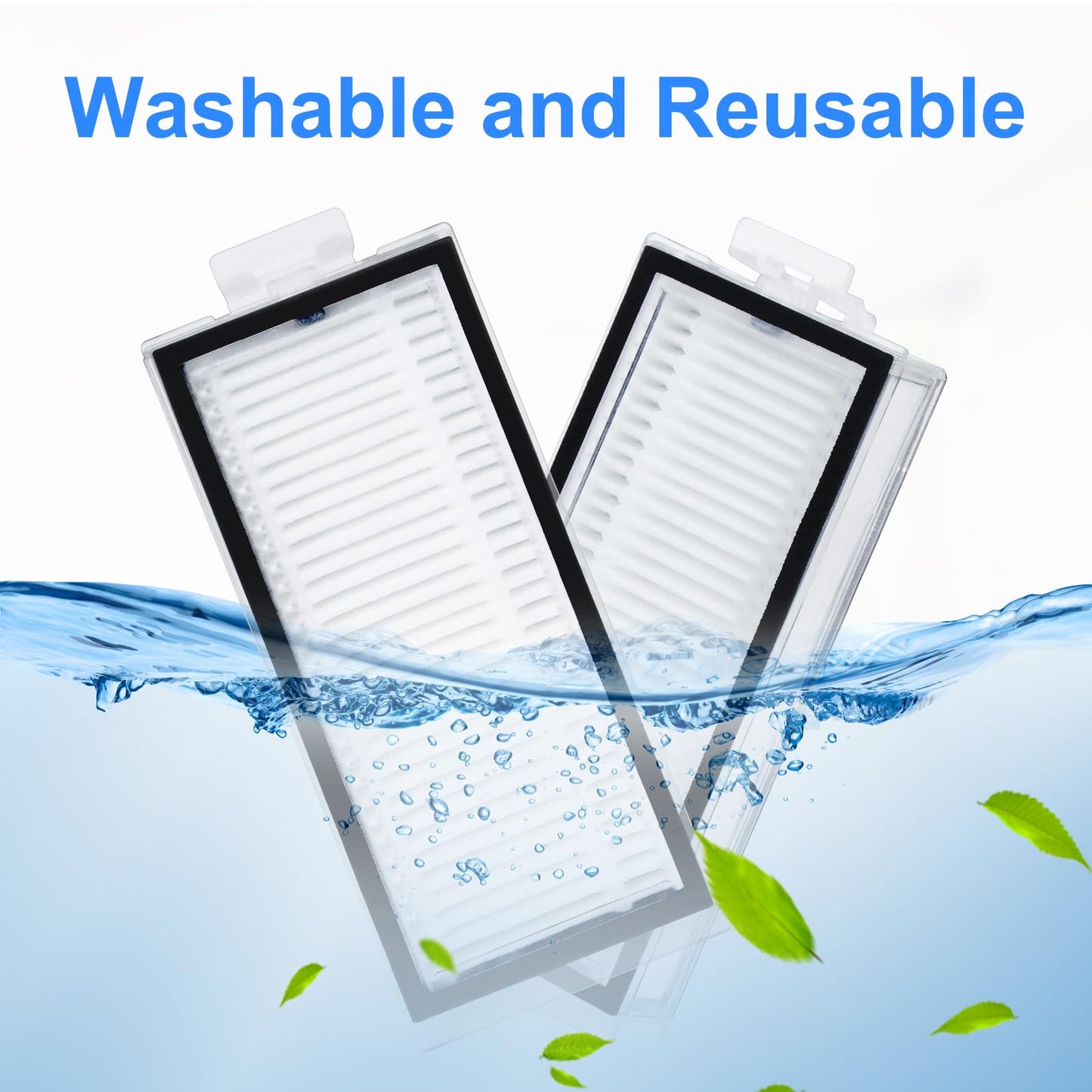 Fixbetter Hepa Filter for Roborock Q7 Max/ Q7 Max+/ Q7/ Q7+/ Q8 Max/ Q8 Max+/ Q5 Pro/ Q5 Pro+/ T8 Robot Vacuum Cleaner Replacement Part, Filter Washable and Reusable, Provides Stronger Suction Power