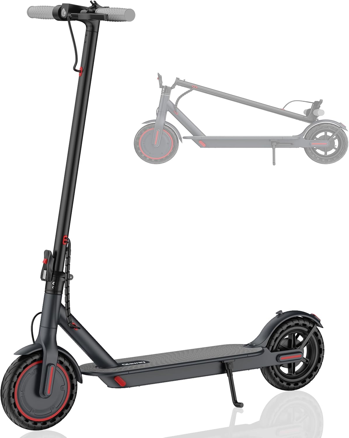 Qlaway Electric Scooter - 350W/500W Motor, 22 Miles Range, Foldable Design, 8.5"/10" Tires, Dual Braking System
