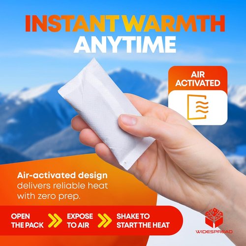 Hot Hands Hand Warmers - 50 Pairs of 11+ Hour Disposable Air-Activated Warmers | TSA Approved