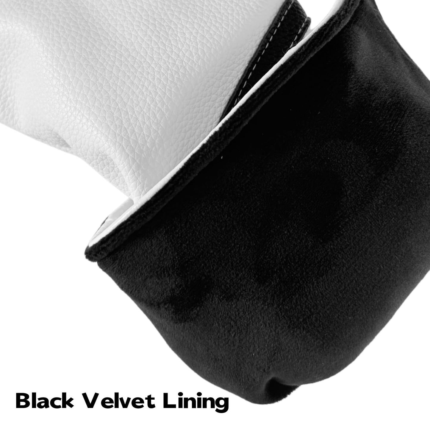 3pcs Set of Golf Club Covers - Premium Quality Driver Headcover, Fairway Wood Cover & Hybrid Head Covers for Men and Women - White or Black PU Leather Golf Headcovers Fits for All Brand (White)