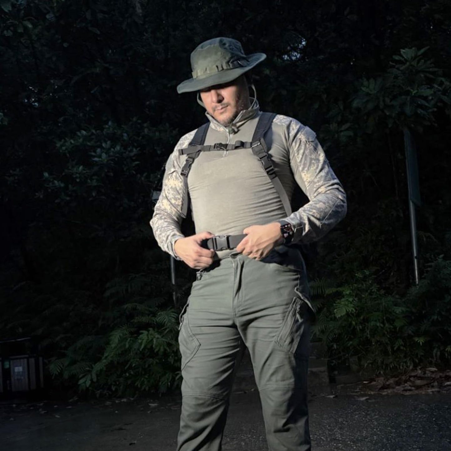 MGFLASHFORCE Tactical Fanny Pack for Men EDC Molle Waist Bag Hip Belt Pouches for Hiking Fishing Climbing Running Cycling Outdoor Sports