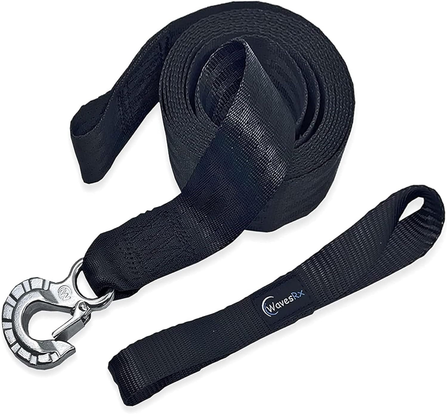 WavesRx Winch Strap Replacement for Boat & Jet Ski Trailers - Marine Grade SS 316 Alloy | Durable & Reliable
