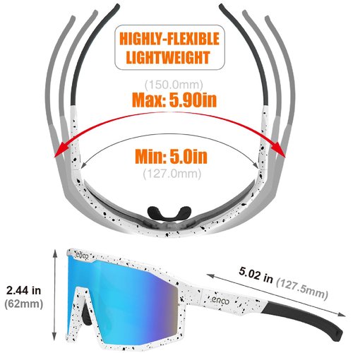 ER00 HD Polarized Small Narrow Sport Sunglasses for Youth Women, Pit viper Baseball Golf Pickleball Softball Tennis F2 Easy Run