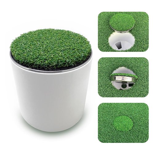 Upgrade Your Home Golf Game: Set of Metal-Base Golf Hole Cups for Ultimate Putting Practice