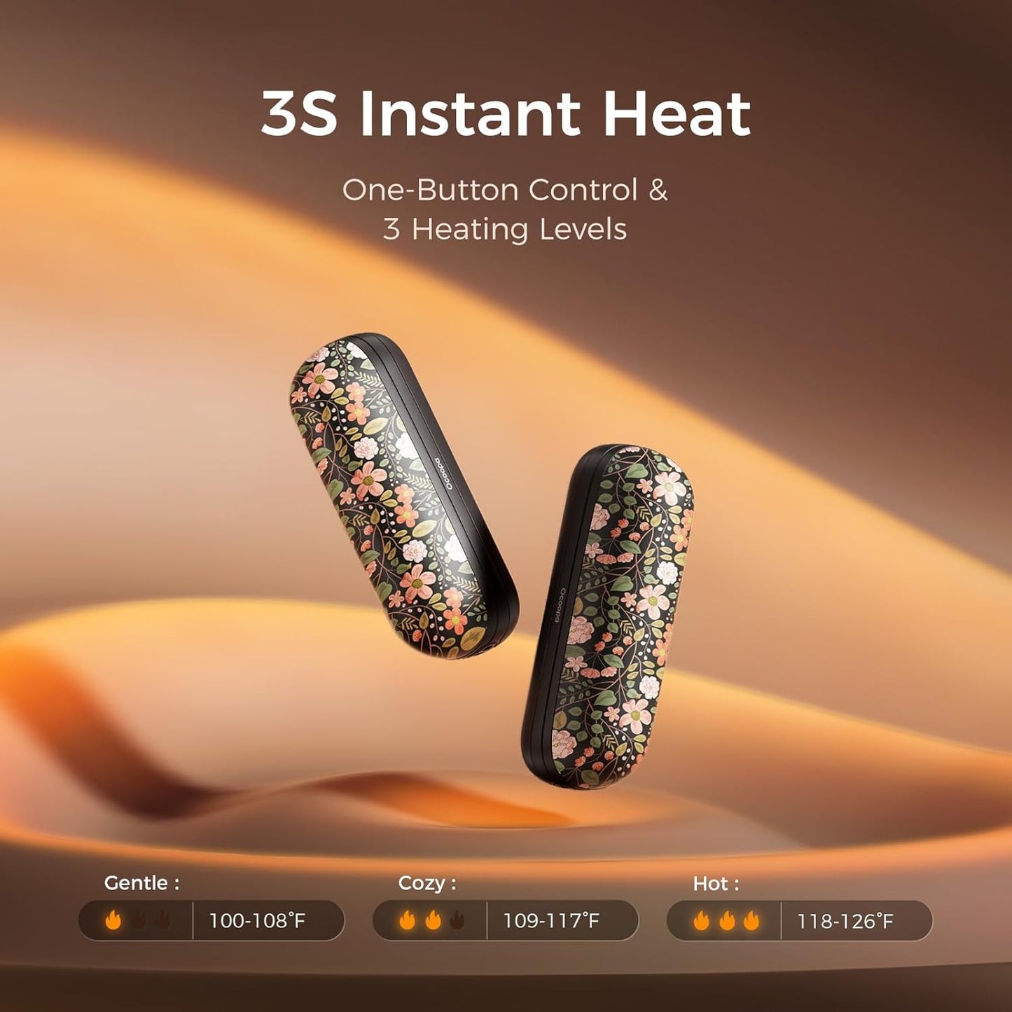 OCOOPA 2-in-1 Magnetic Rechargeable Hand Warmers - Portable Mini Electric Heaters | 2 Pack for Golf & Tech Gifts
