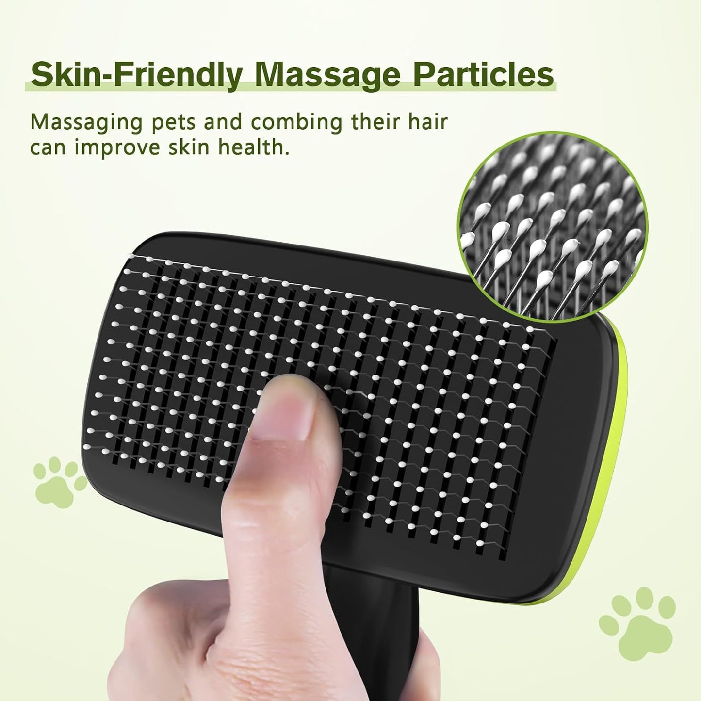Pecute Self-Cleaning Slicker Brush - Lightweight Grooming Tool for Dogs, Cats & Rabbits | Removes Loose Fur