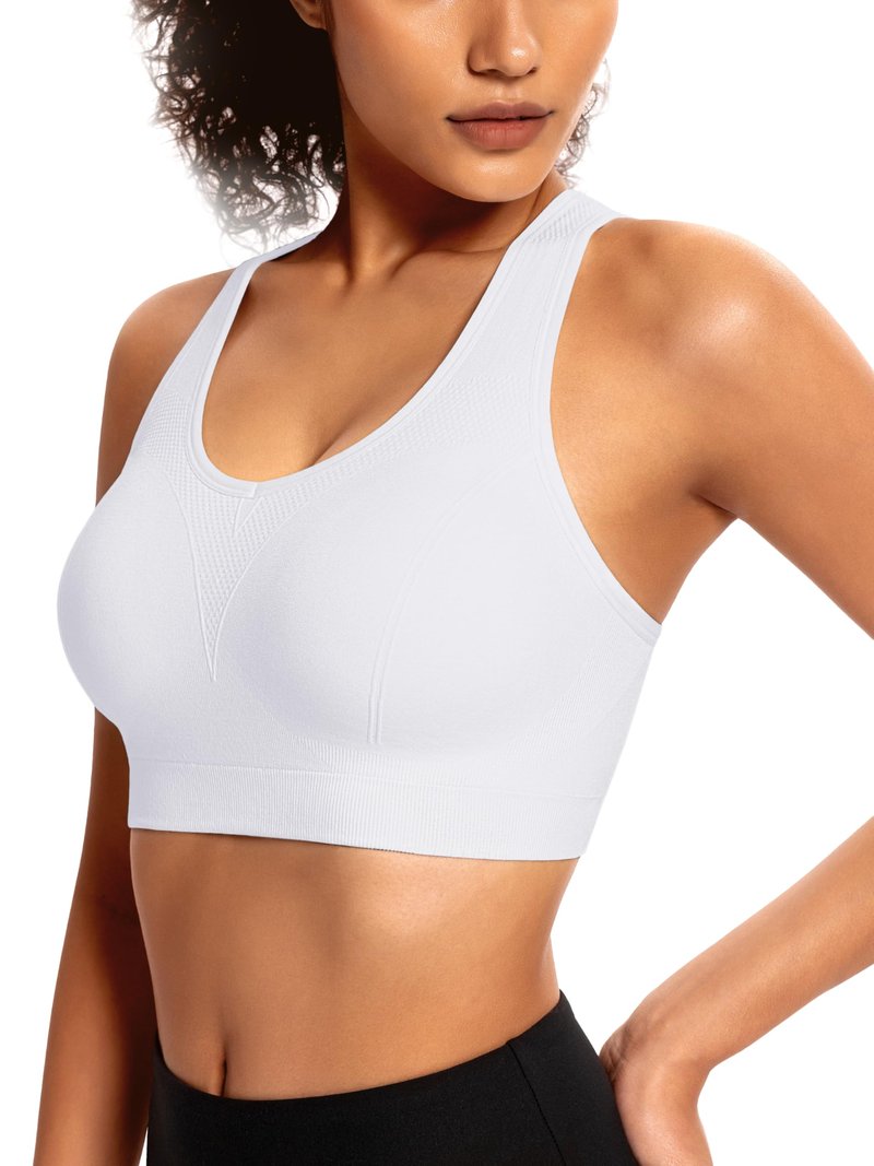 AENLLEY Padded Racerback Sports Bras for Women - Breathable Medium Support for Yoga Gym Workout Fitness