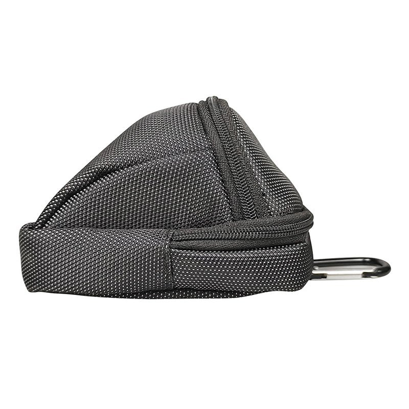 QIANQJL Golf Balls Pouch Bag Pocket Golf Ball Holder for Men Women Golf Tees Bag Pouch with Carabiner 2-Layers Zipper Golf Bags, 12*8*9CM, Quantity: 1