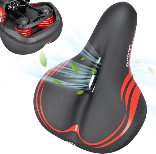 KEMIMOTO Bike Seat Cushion - Soft Foam Padded Comfort for Men & Women | Ideal for Touring & Commuting