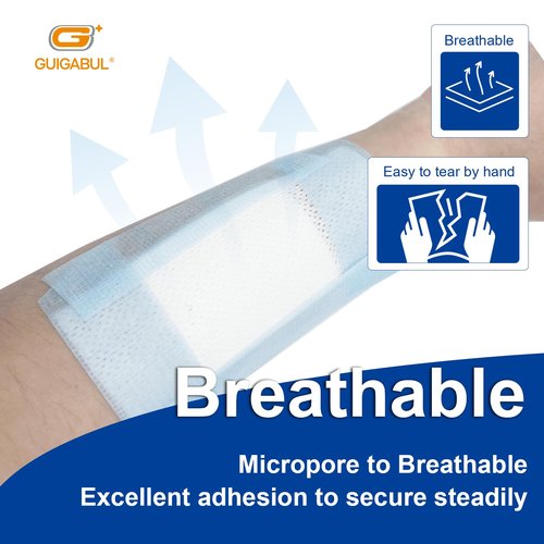 G+ GUIGABUL Silicone Surgical Tape 1" x 4yd (4 Rolls),Medical Tape for Sensitive Skin,Surgical Tape Pain-Free Removal Hypoallergenic Repositionable Adhesive Tape for Dressings,Face,First Aid