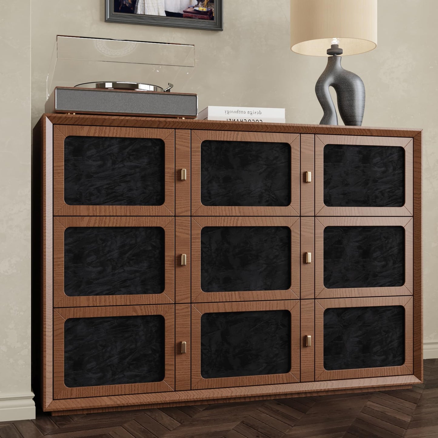 CRE8TIVE Crinkle Crushed Velvet Wallpaper 12"x80" Black Peel and Stick Wallpaper Self Adhesive Velvet Flocking Liner for Jewelry Drawer Box Lining Black Felt Sheets for DIY Crafts Displays Accent Wall