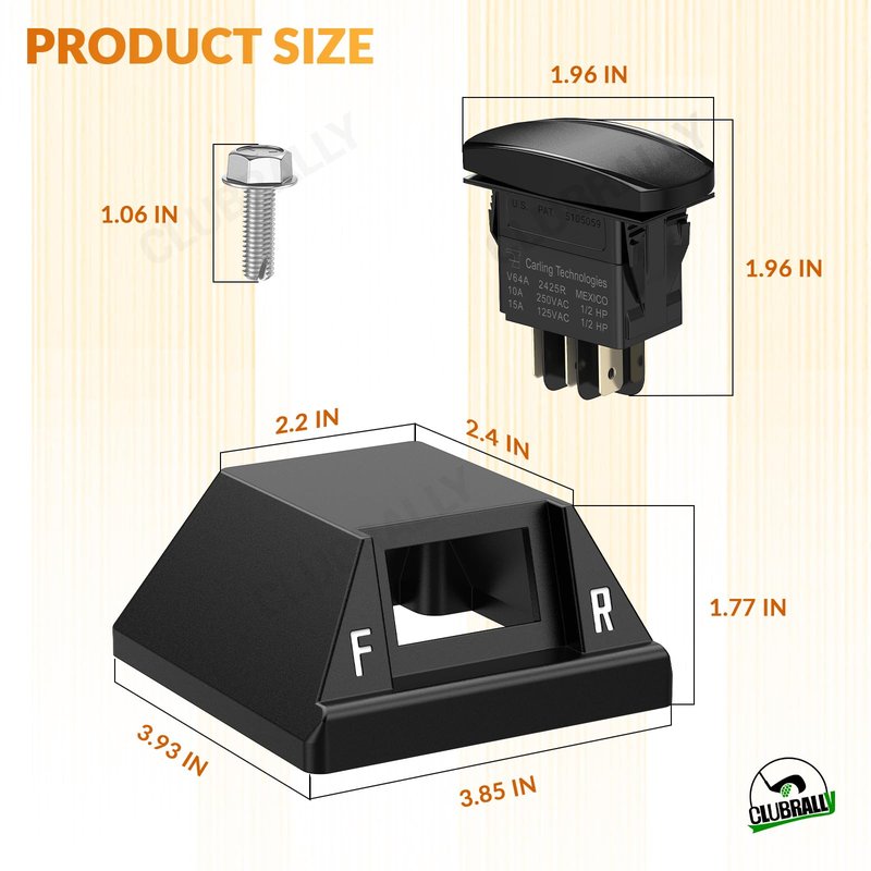 CLUBRALLY Golf Cart Forward Reverse Rocker Switch and Housing Kit, Forward Reverse Switch for 1996-2015 Club Car DS Electric Golf Carts, OEM#101855002, 101856002