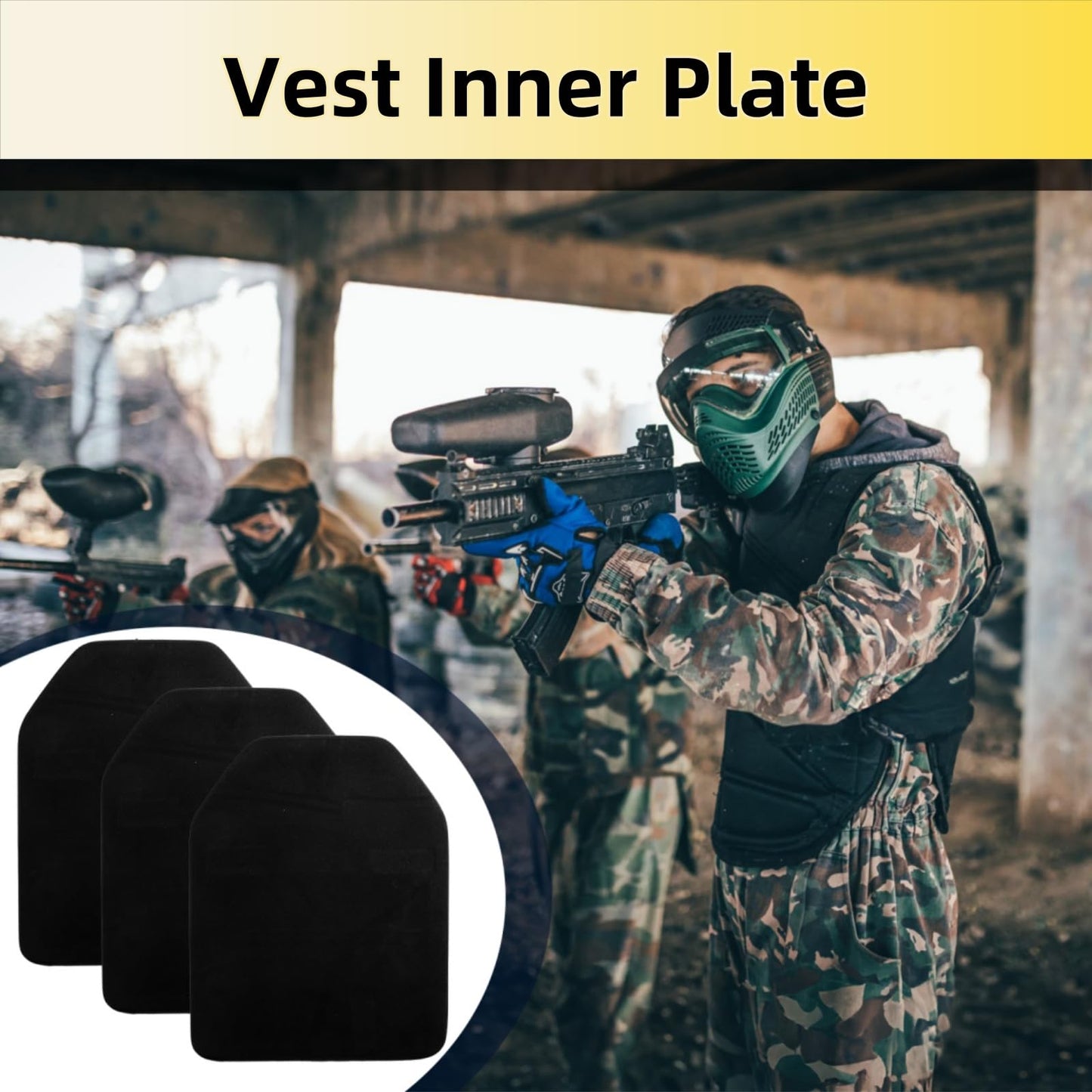 Covzoe 6 Pieces Vest Inner Plate, 12 x 9.4 x 0.8 Inch Lightweight EVA Vest Liner Foam Pad, Protective Pad Cushions Foam Shock Plates for Strength Training, Running, Plate Carrier
