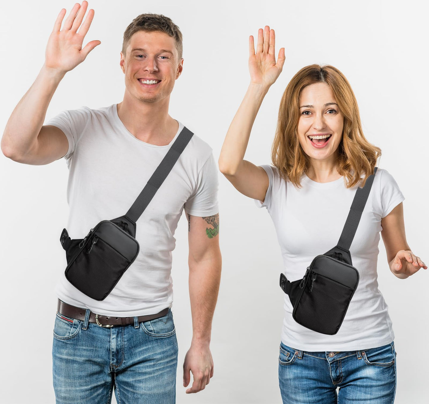 higouta Mini Sling Bag for Men Women, Small Crossbody Waterproof Practical Shoulder Chest Bag for Travel Work Sport