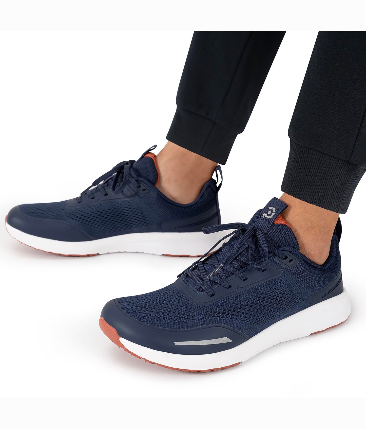 FEFELUIS Men's Zero Drop Running Shoes - Wide Toe Box Athletic Walking Sneakers Navy Size 14