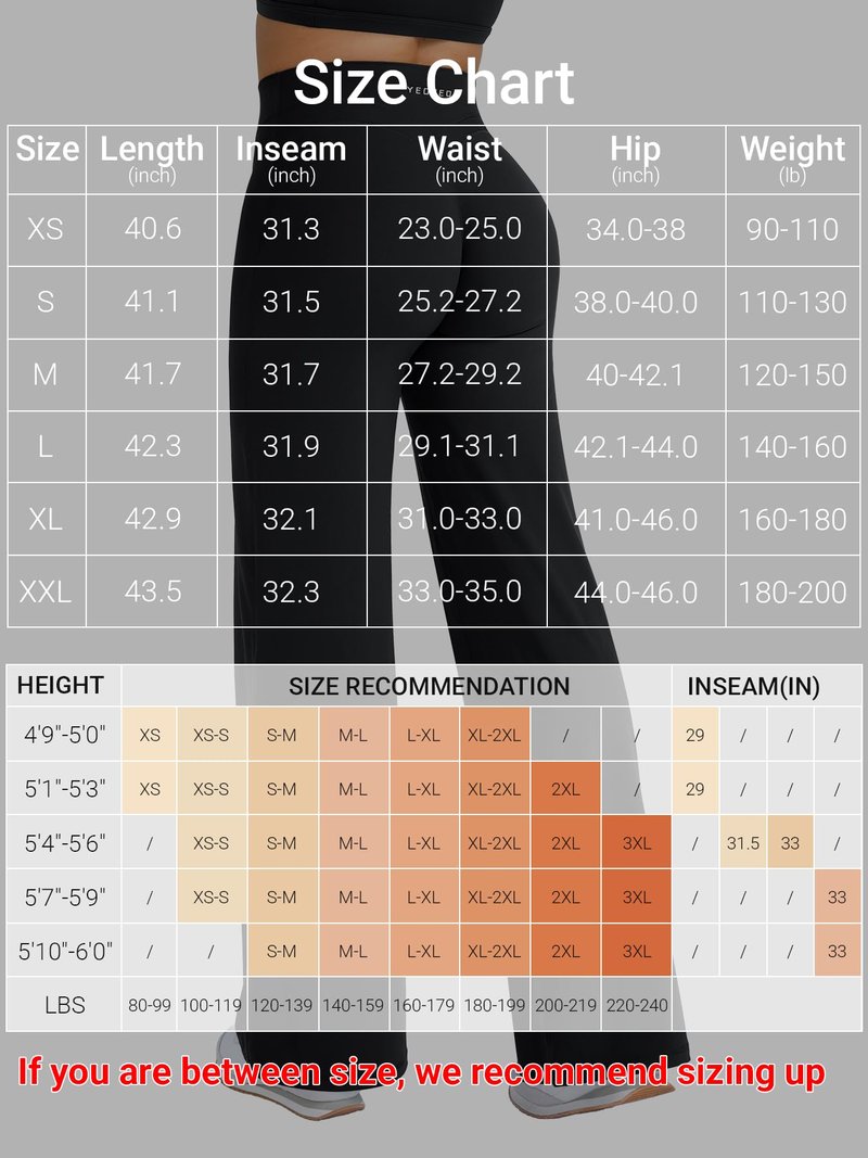YEOREO Straight Leg Workout Leggings Hidden Scrunch High Waist Gym Pants No Front Seam Wide Leg Yoga Pants Black M