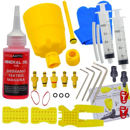 CYCEARTH Bicycle Bleed Kit for TEKTRO TRP Hydraulic Brakes 60ml Mineral Oil Fluid Bike Bleeding Tool