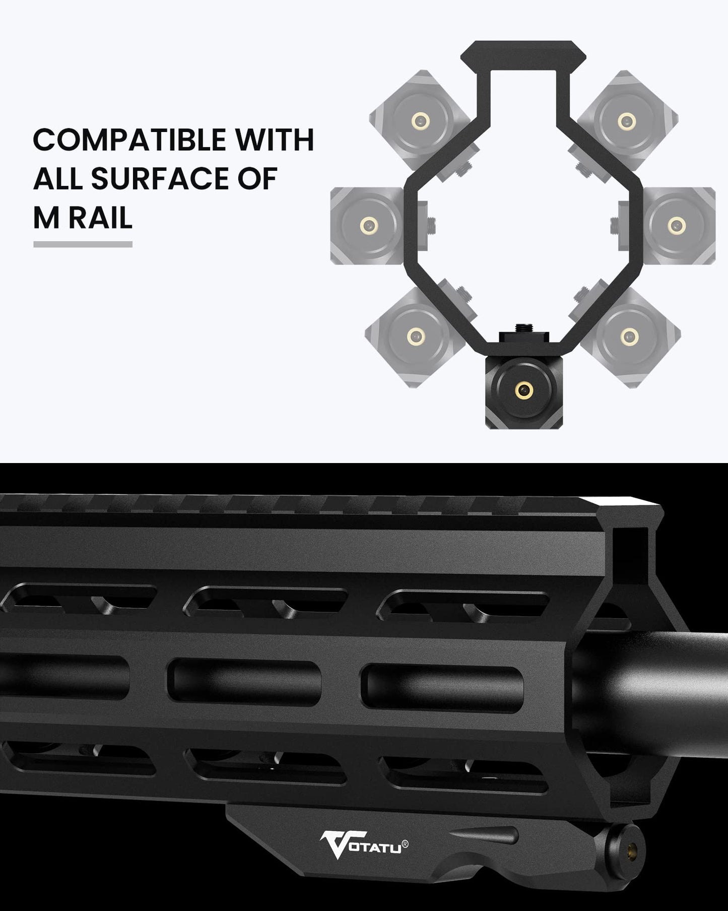 Votatu M4L- IR Laser Sight for Rifle Compatible with M-Lok Rail, Ultra Low-Profile Tactical Infrared Laser with Strobe Function Magnetic Rechargeable