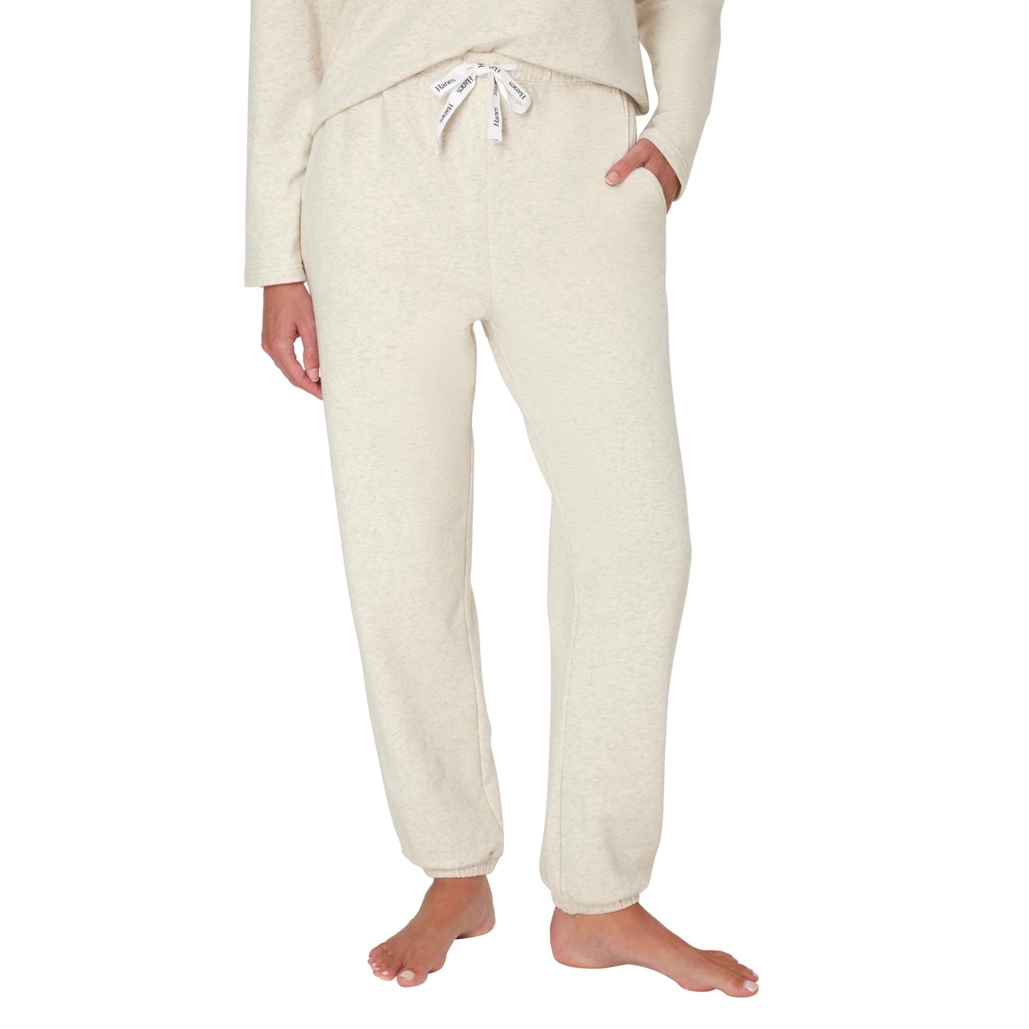 Hanes Women's Originals French Terry Joggers, Lightweight Lounge Pants for Women, Comfywear Loungewear, 28"
