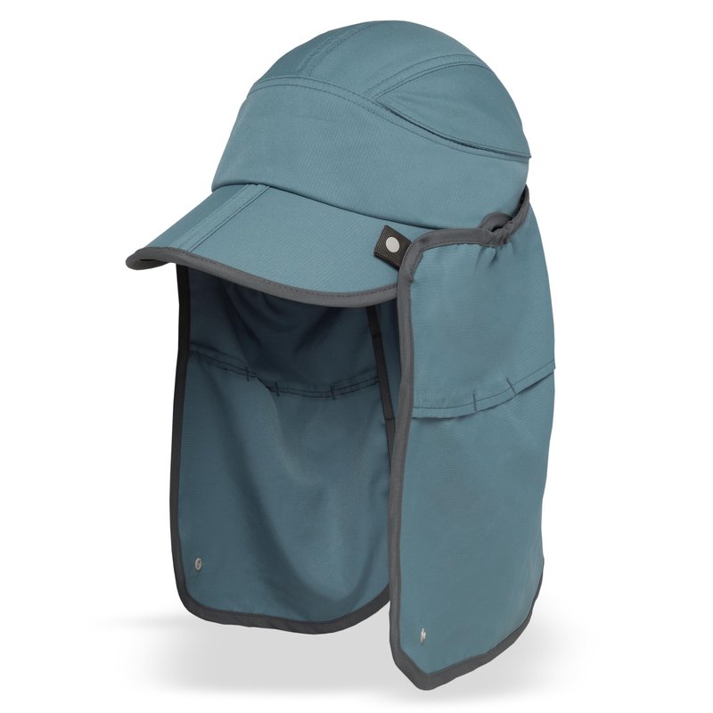 Sunday Afternoons Sun Guide Cap - Hat with Neck Flap - UV Protection - Womens & Mens Sun Hat - Ball & Baseball Cap with Neck Cover - Summer Hiking, Fishing, Running, Bluestone, S/M