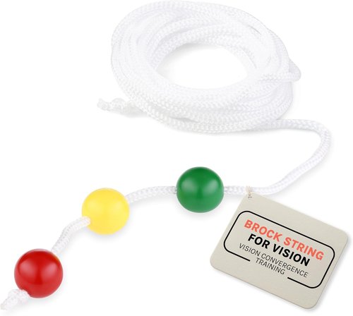 Brock String - Vision Convergence Insufficiency Training Tool for Eye Muscle Strengthening & Focus Exercise