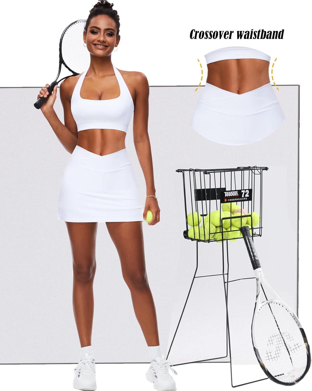 Navneet High Waisted Bodycon Mini Skirt - Athletic Pickleball & Tennis Skorts for Women