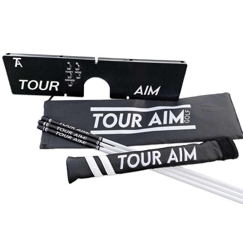 Tour Aim 2.0 Golf Training Aid – 11-in-1 Alignment Sticks & Swing Plane Golf Practice System – Lightweight Alternative to Heavy Brick-Like Golf Aids – Maximum Portability, Accuracy & Consistency