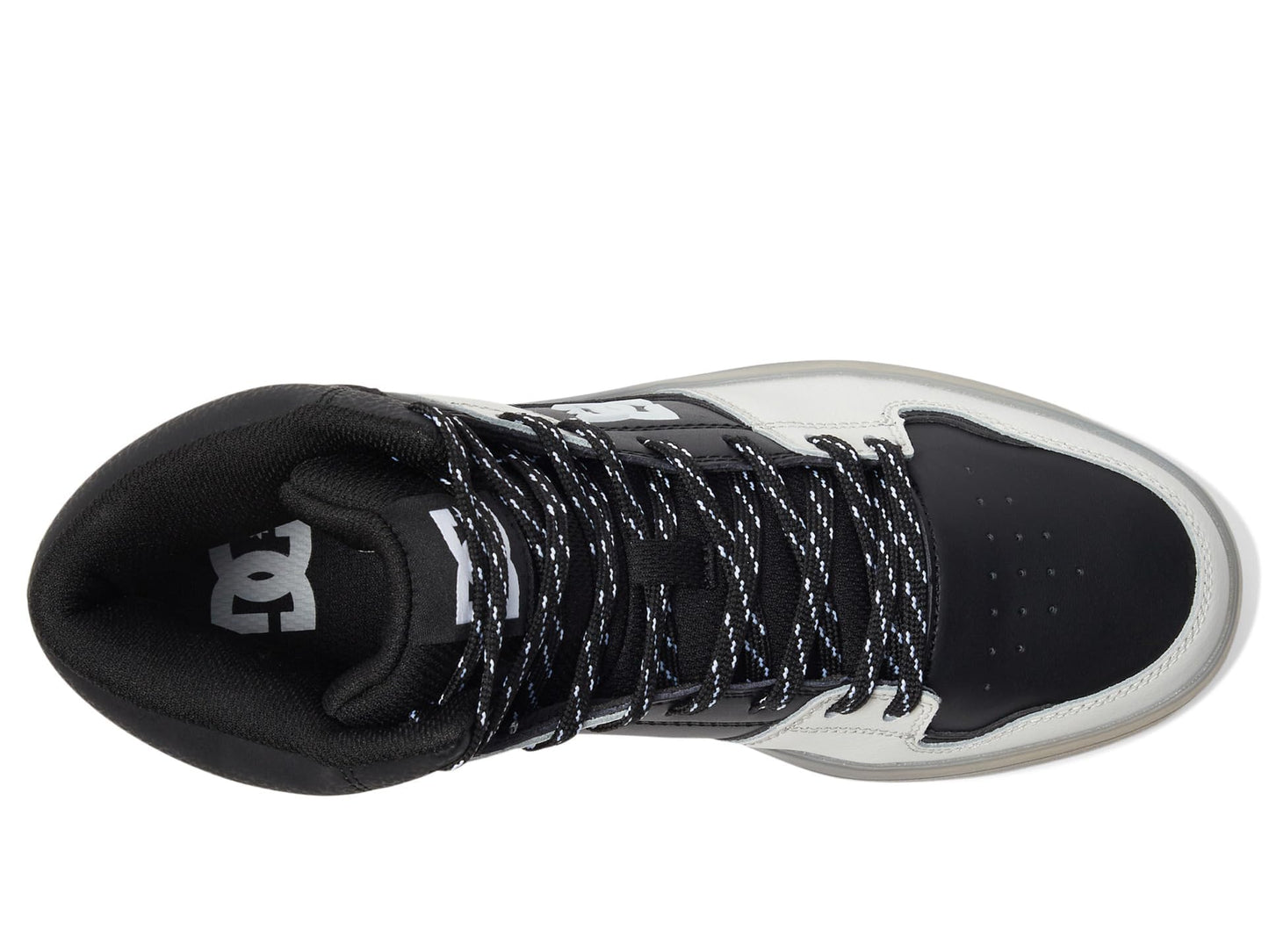 DC Cure Casual High-Top Skate Shoes Sneakers Black/Cream 6.5 D (M)