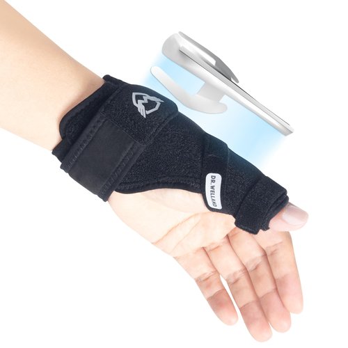 DRwelland Thumb Wrist Support Brace, Fits Both Left or Right Hands, CMC Thumb Spica Splint for Trigger Thumb, Arthritis Pain, De Quervains Tenosynovitis, Sprain, (M/L)