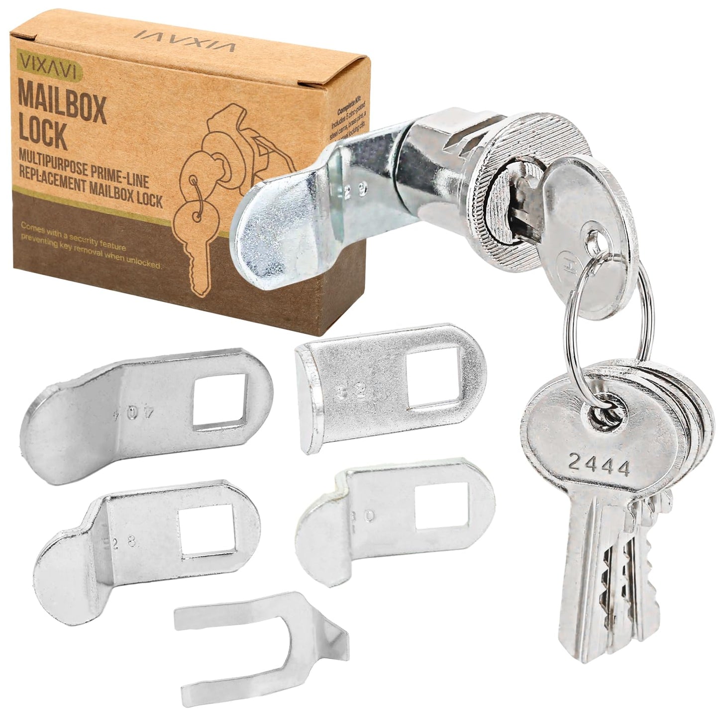 Mailbox Lock Replacement - Universal Mailbox Locks with 4 Keys - Easy to Install Mail Box Lock and Key Set - Durable and Secure Lock Replacement with 4 Keys for Almost All Locking Mail Boxes