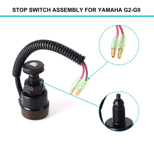 10L0L Golf Cart Stop Switch Assembly for Yamaha G&E(1985-1994) G2, G8, G9 Golf Cart Accessories Stop/Go Switch J41-82550-02
