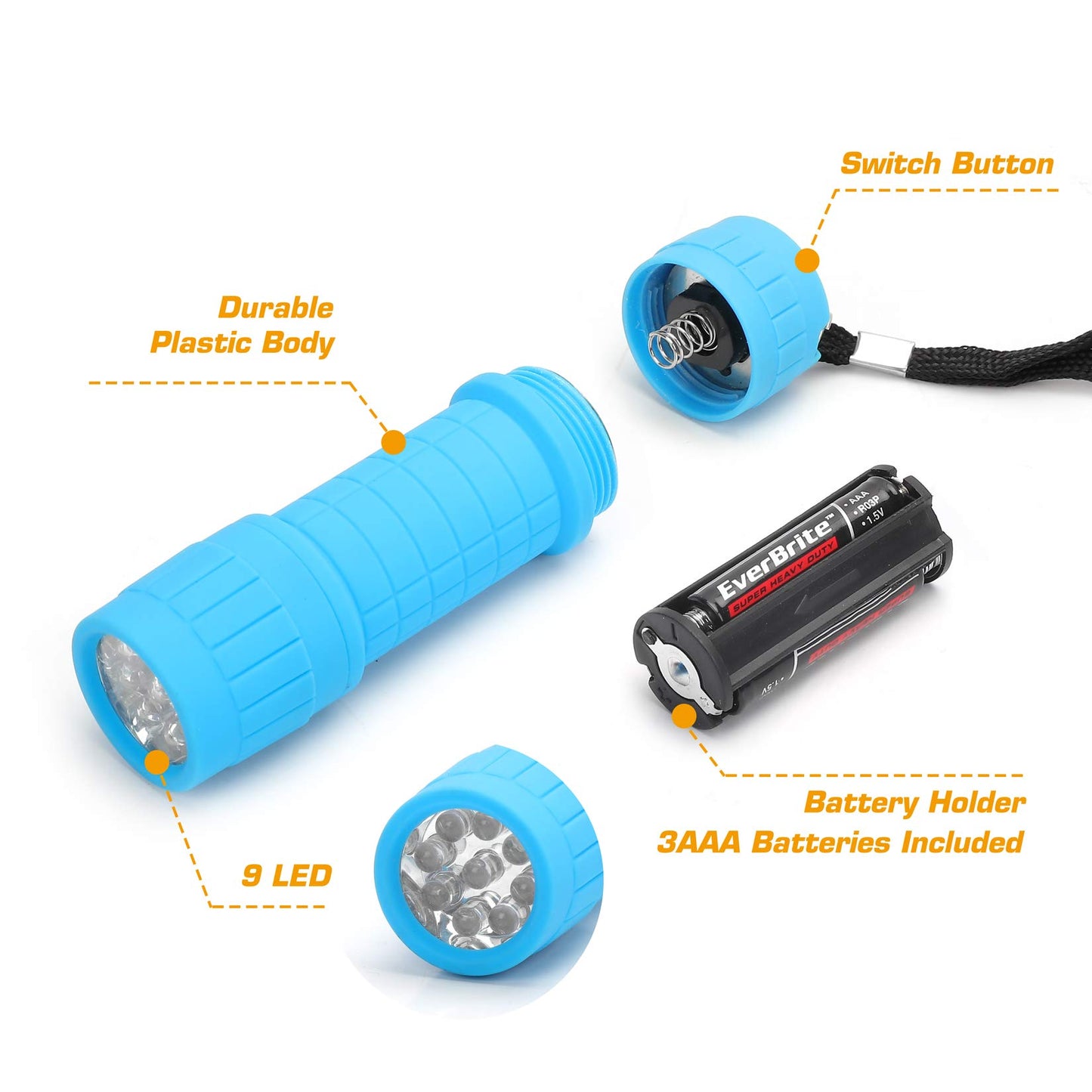 EverBrite 6-Pack LED Flashlight and 2-Pack LED Headlamp