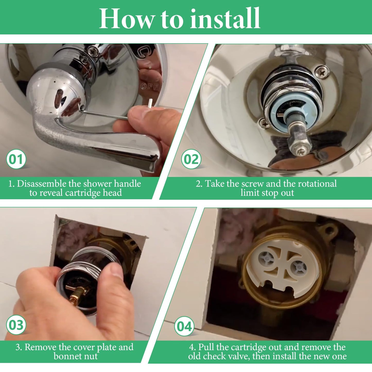 Enhon Check Valve Assembly Replacement for RP73625, Check Valve Parts Compatible with Peerless and Delta Single Handle Tub/Showers Faucet, Compatible with Pressure Balance Cartridge RP70538