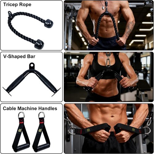 LAT Pulldown Attachments - Premium Cable Machine Accessories for Home Gym Workouts