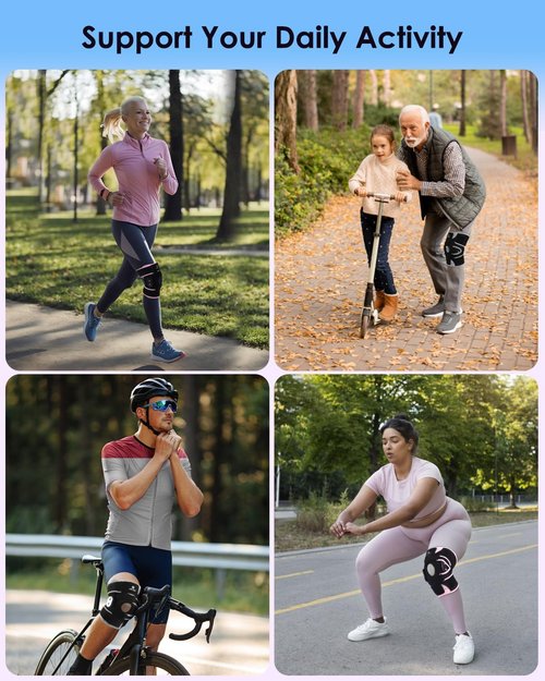 ABYON Hinged Knee Brace for Men & Women Meniscus Tear, ACL/MCL Pain, Arthritis -Heavy Duty Maximum Knee Support with Metal Side Stabilizers, Adjustable 360° Wraparound Strap for Knee Pain and Post-Surgery Recovery - Please Check How To Size Video