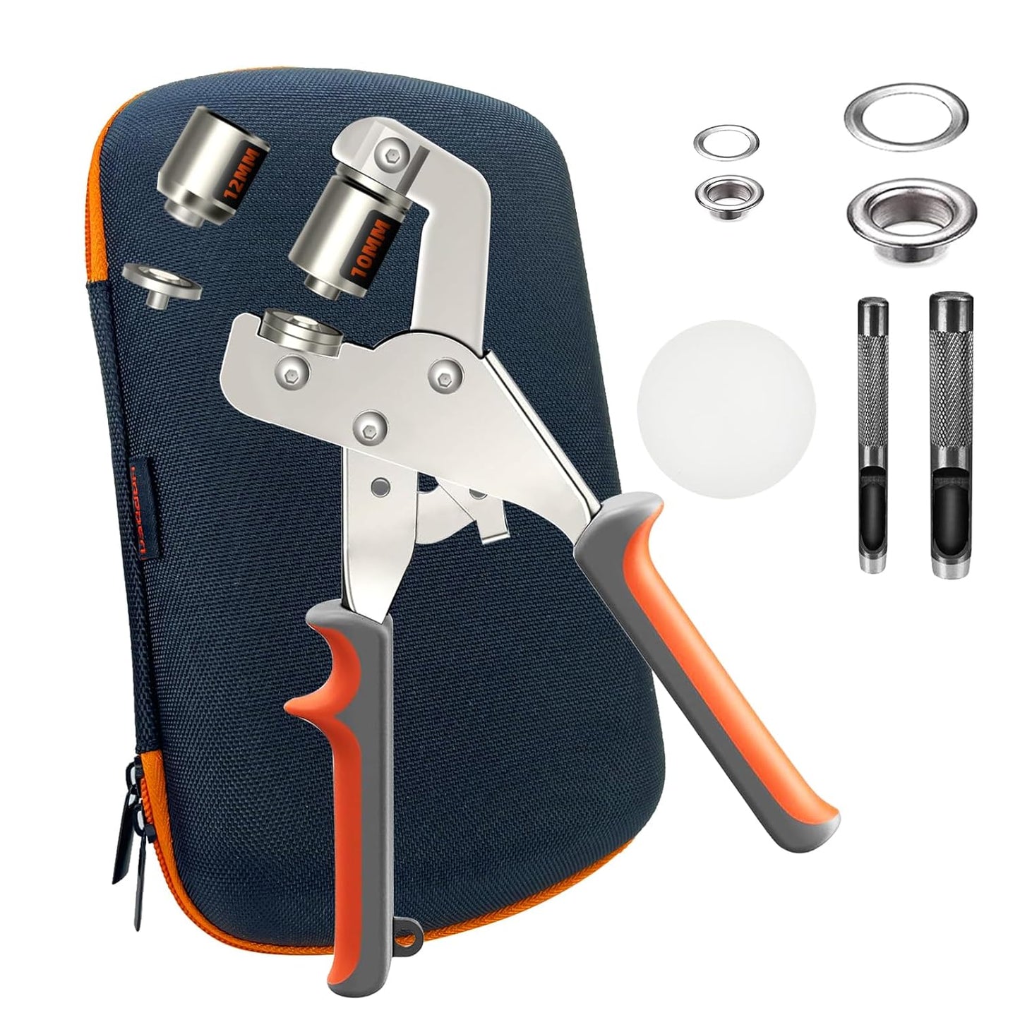 Heavy-Duty Grommet Kit for Tarp Repair - 200 10mm & 200 12mm Grommets + Tools
