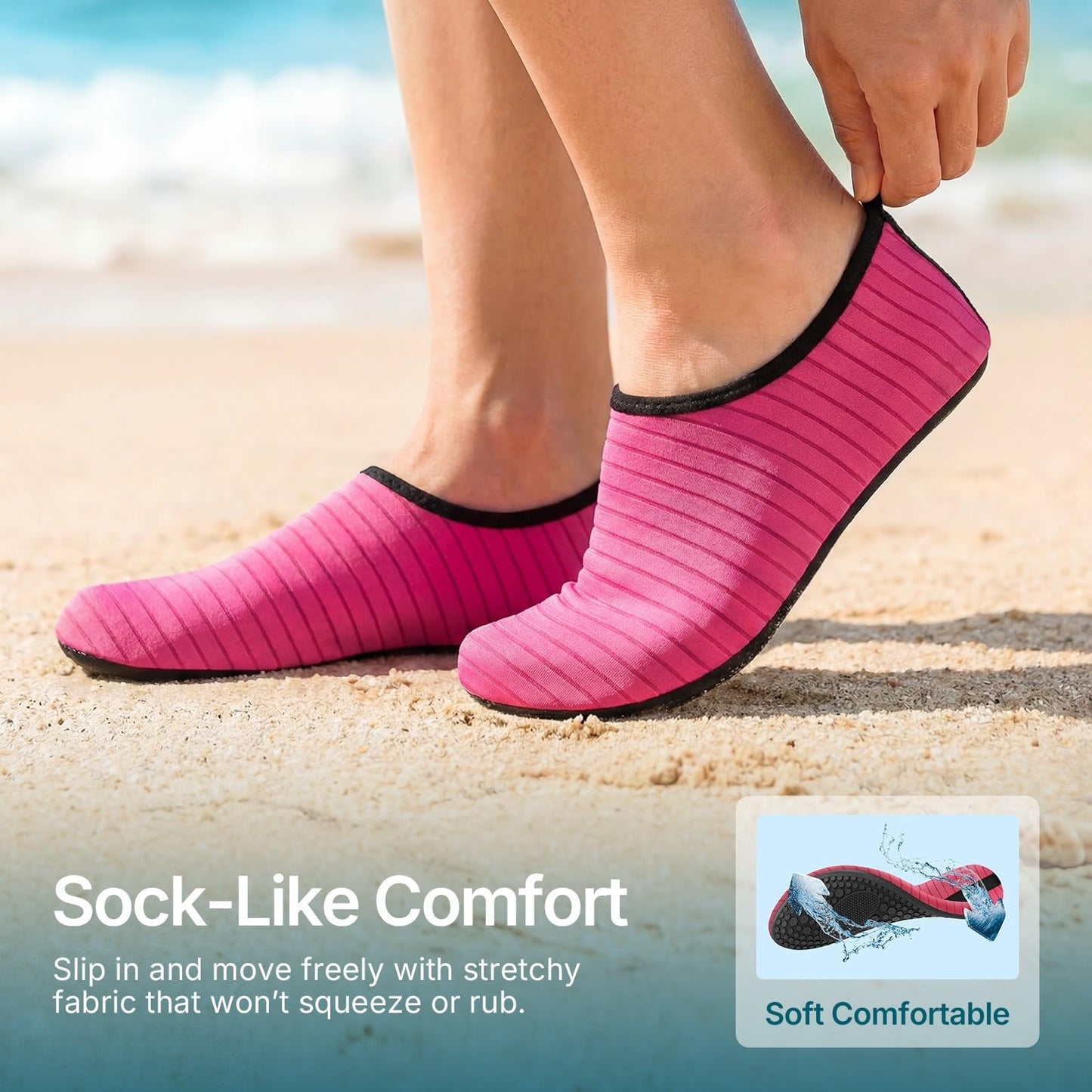 Water Shoes for Women Men Quick-Dry Aqua Socks Swim Beach Outfits Barefoot