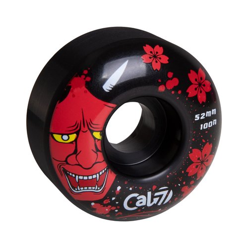 Cal 7 Catch-22 Skateboard Wheels, 52mm & 100A, Black & White Design, Great for Trick, Street & More (Black Oni)