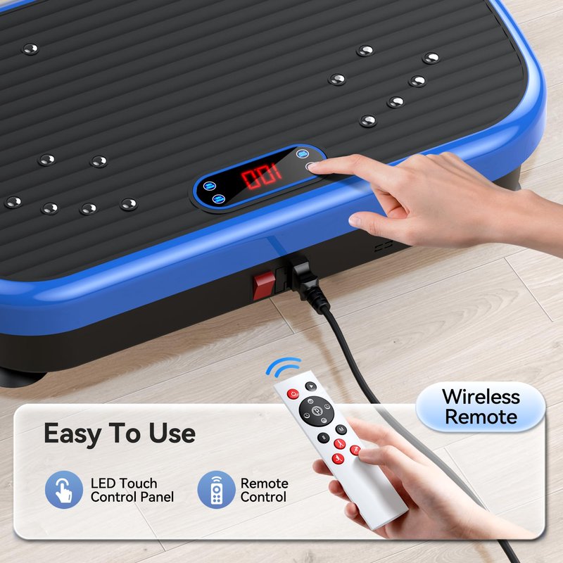 PUREROYI Vibration Plate Exercise Machine Weight Loss, Whole Body Vibration Plate for Lymphatic Drainage, 180 Adjustable Speeds Vibrating Plate 330 Lbs Capacity Fitness Platform for Women Men