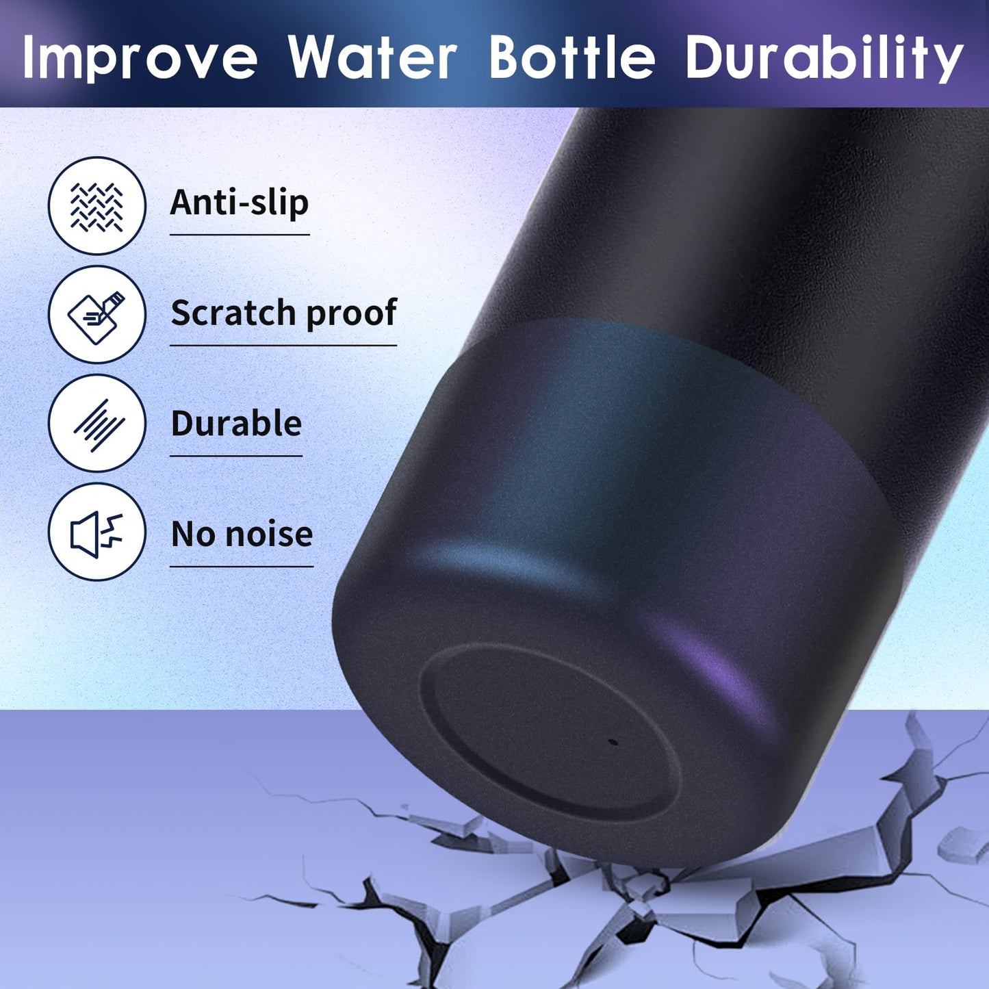 BKBY Chameleon Silicone Water Bottle Boot, Compatible with Stanley Tumbler 20 30 40oz & Hydroflask 12-24oz Bottle, Fit More Bottle/Tumblers 2.8-2.95in Bottom Anti-Slip Protector Rubber Sleeve