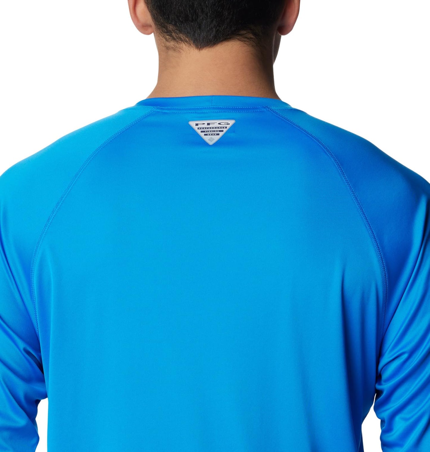Columbia Men's Terminal Tackle Long Sleeve Fishing Shirt, Hyper Blue/Black Logo, Medium