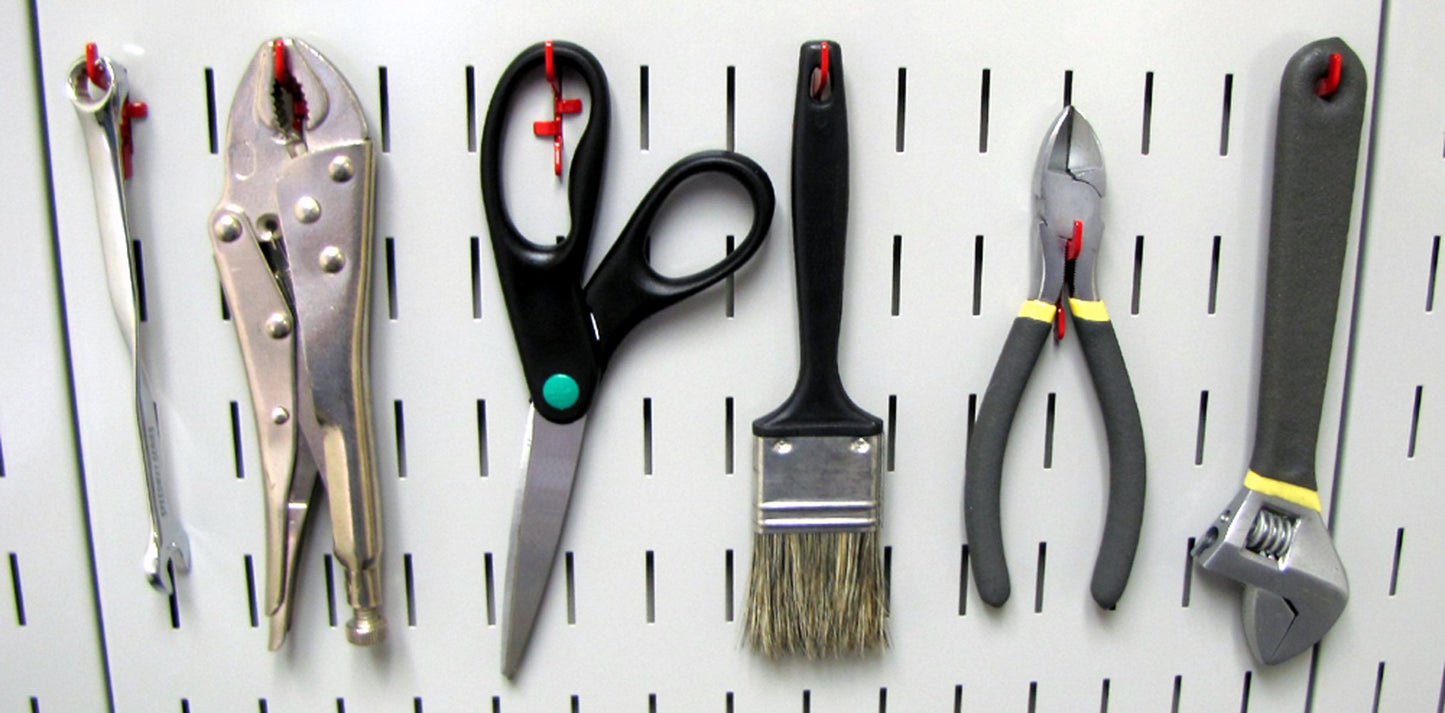 Wall Control KT-400-WRK R Slotted Tool Board Workstation Accessory Kit for Wall Control Pegboard Only, Red