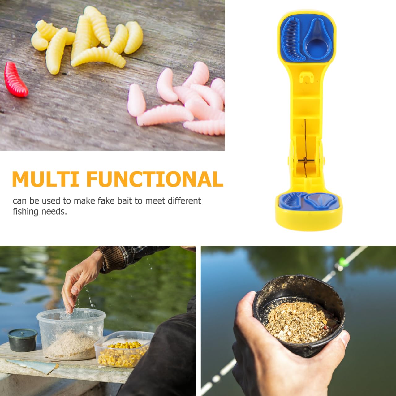 POPETPOP Carp Bait Shaping Tool – 3.93x1.18In Yellow Reusable Plastic Mold