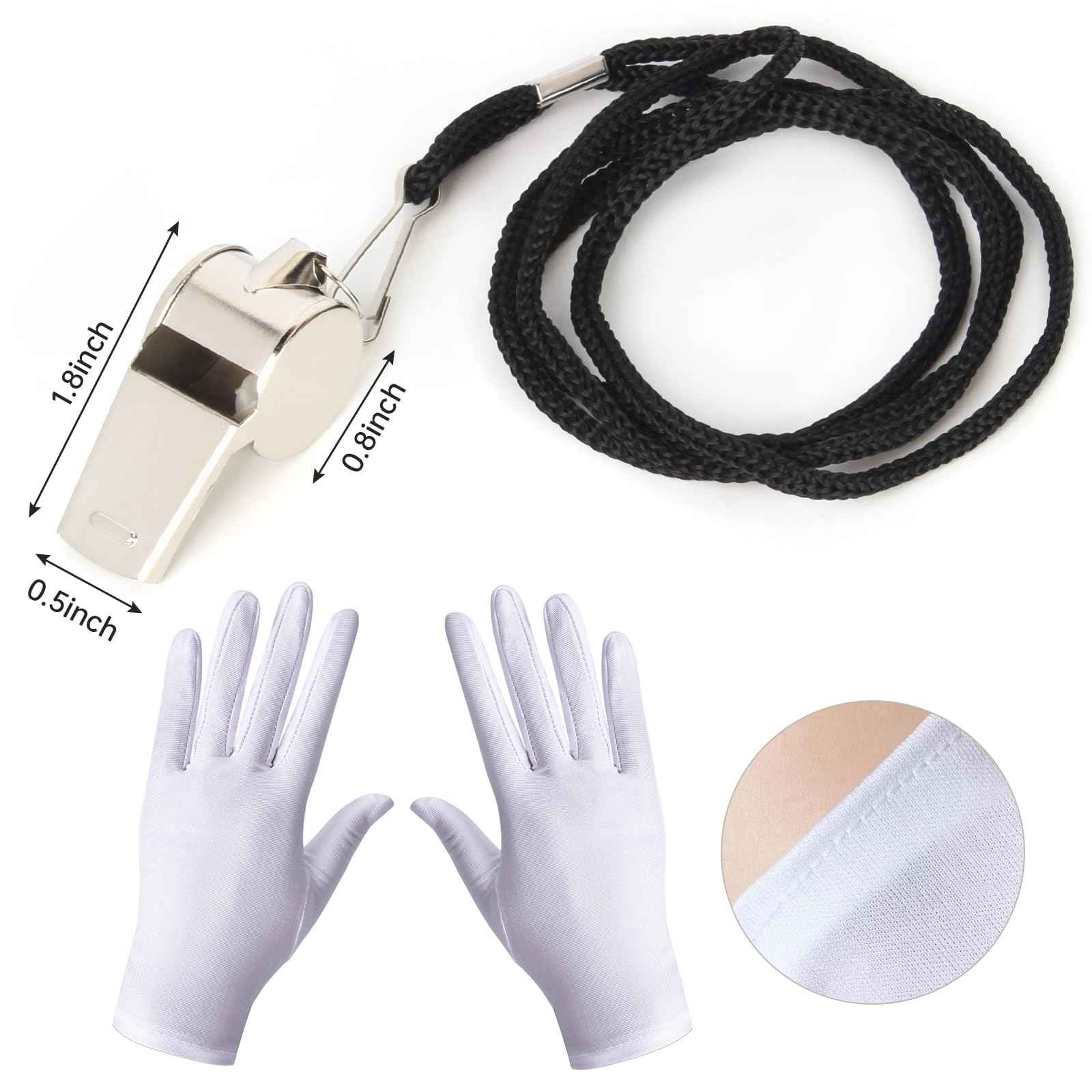 Yewong Kids Crossing Guard Kit Traffic Reflective Safety Vest Double-Sided Stop Go Sign Gloves Whistle for Schools Teaching Career Costume