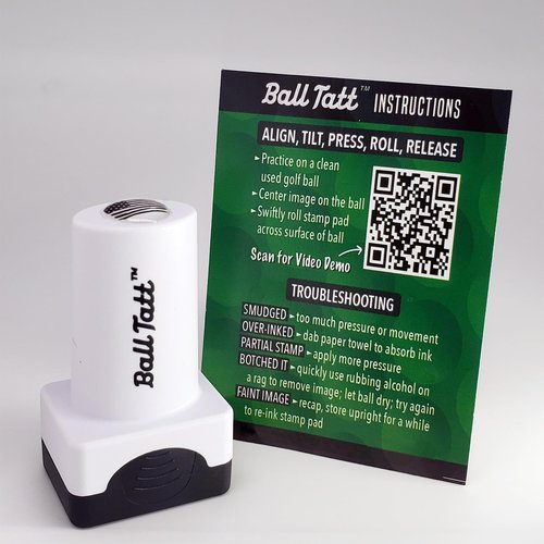 Ball Tatt - USA Flag Golf Ball Stamp, Golf Ball Stamper, Self-Inking Golf Ball Stamp Markers, Reusable Golf Ball Marking Tool to Identify Golf Balls, Golfer Gift Golfing Accessories