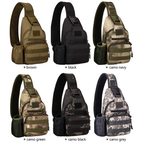 BAIGIO Tactical Sling Backpack Bag for Men Molle Crossbody Shoulder Bags Military EDC Chest Pack One Strap Daypack