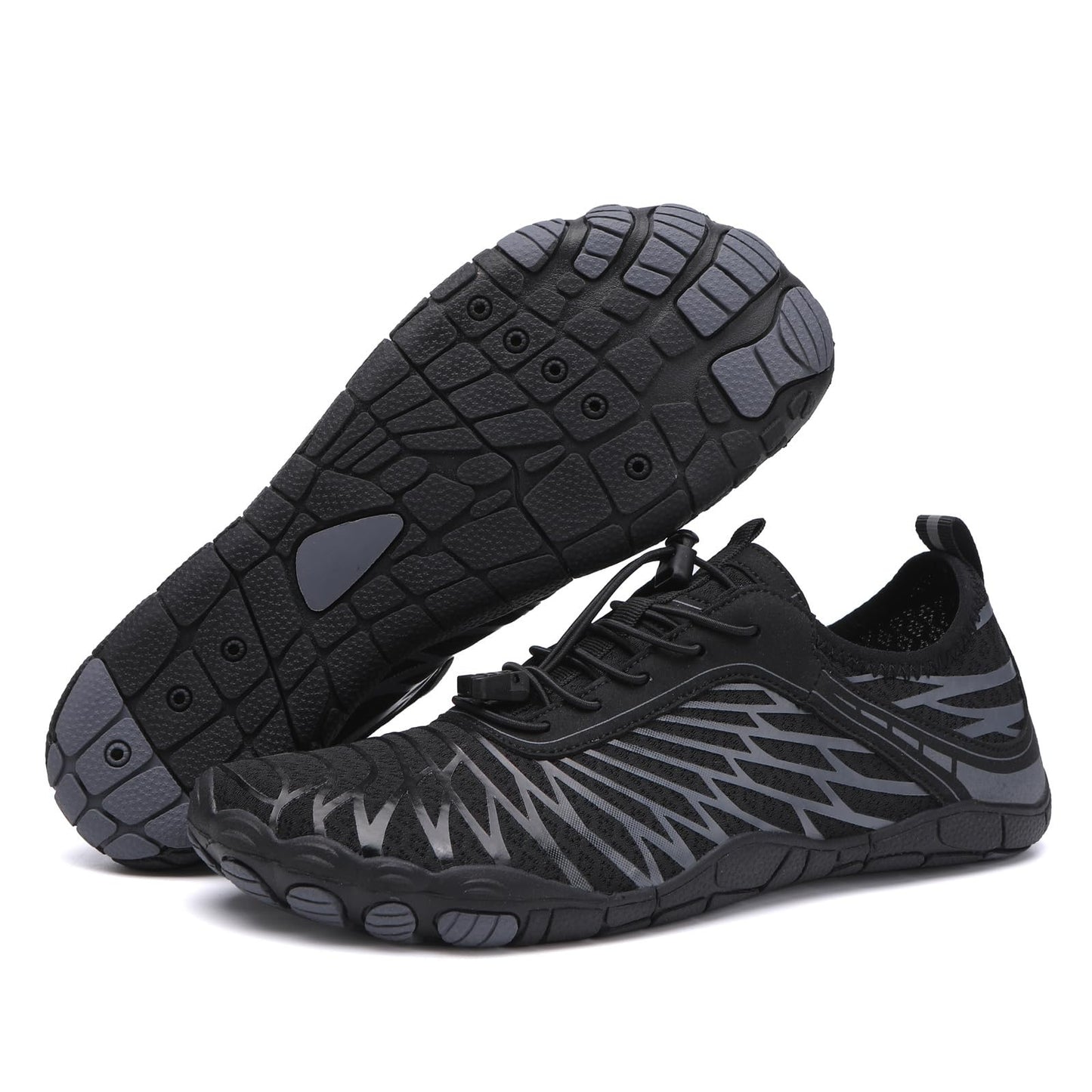 AFWIE Barefoot Shoes Men Women Workout Cross-Trainer Walking，Wide Black