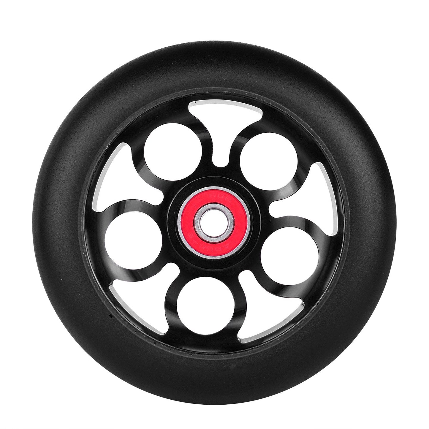 2pcs Replacement 100mm Pro Scooter Wheel with Abec 9 Bearings Fit for MGP/Razor/Lucky Pro Scooters (A-Black)