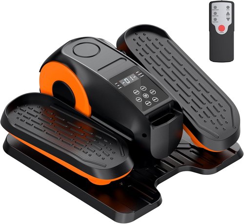 HTM Under Desk Elliptical Machine - Portable Electric Exerciser for Seniors | 12 Speeds with Remote Control