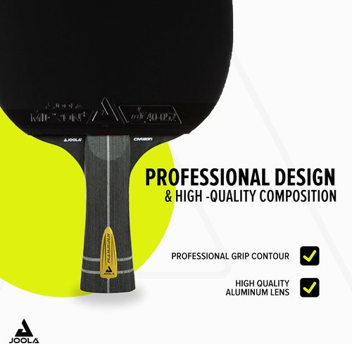 JOOLA Infinity Carbon Ping Pong Paddle - Ergonomic Grip & ITTF Approved Rubbers - Advanced Control & Speed